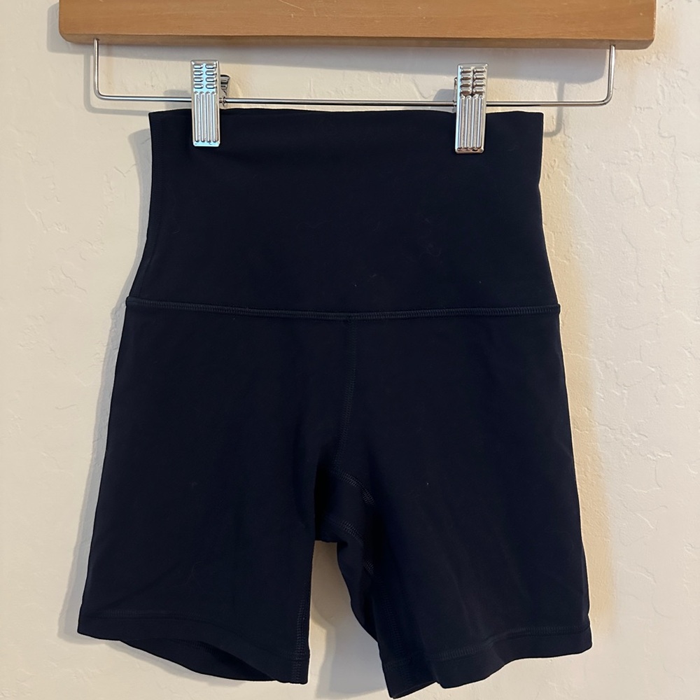 Lululemon Align High-Rise Short 6 Navy Blue Yoga Bike Shorts LW7BT3S Size 0